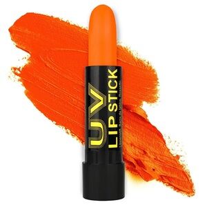 Neon Orange Glow in the Dark UV Blacklight Vegan Lipstick FACTORY SEALED